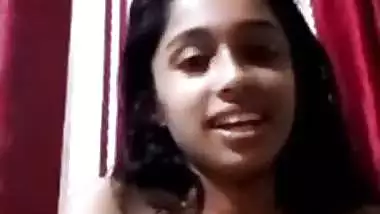 Firm boobs mallu GF removing bra and topless video call