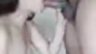 Whorish wife with mask is fucked by her XXX lover in Desi homemade porn