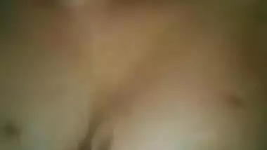 Girl can't fall asleep so she films porn video where she plays with Desi tits