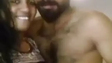 Desi girl kisses her bearded XXX lover for their homemade sex film
