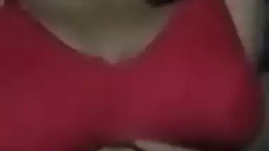 Village lady secretly shows her boobs and pussy on camera