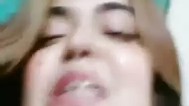 Smoking Bengali girl sucking big boobs and nude pussy show