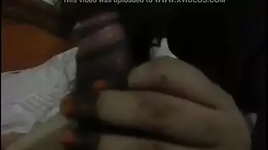 Sexually excited bhabhi with a hot big gazoo is pleasuring her husbands ally