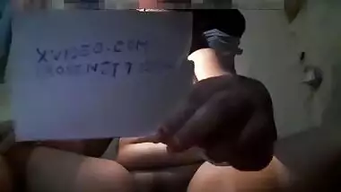 Indian woman with chubby body advertises XXX show being felt up by man