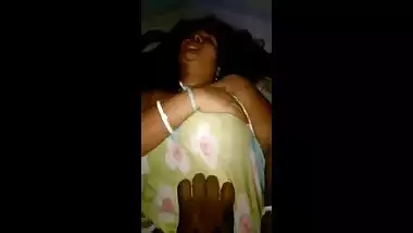 Desi super hot bhabi in hotel enjoying with young guy boobs and nips exposed with hindi audio