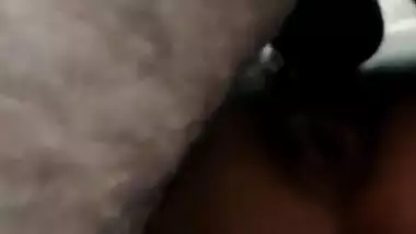 Desi in a purple dress is relaxing when boyfriend comes for XXX fun