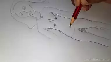 She Gets Orgasm When Painting Herself Nude. With Pussy & Boob Rubbing..desi Bhabhi Indian!!