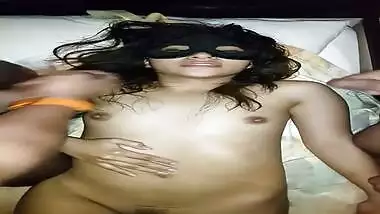 Hot desi looking wife fucked by 3 men while hubby records