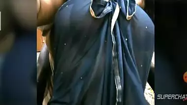 Desi Indian - Punjabi Bbw Bhabi Oh Laila Live In Black Saree Wet Boobs