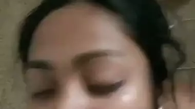 Girlfriend taking cum inside her mouth after blowjob