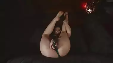 Goth Egg trying New Toy (Legs over Head, Ass Up, Whipping and Playing with Myself)