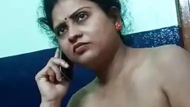 Cheater bhabhi giving handjob to lover while talking on phone clear audio part 1