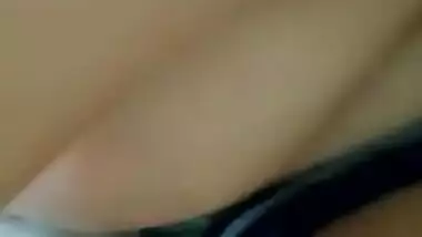 Jaipur bhabi teasing hubby’s cock with tongue, hubby holding her cute boobies