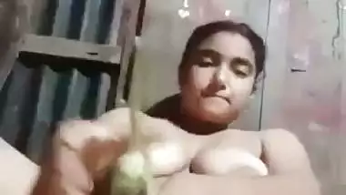 Big brinjal masturbating very horny Bengali Boudi