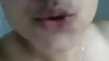 Super hot big boobs girl selfie for boyfriend from bathroom with hindi audio