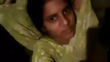 In kinky sex clip Desi teen teases BF by flashing her natural XXX tits