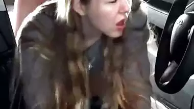 Cheating Babe Regretting while Having Sex with Boyfriend’s Best Friend in the Car