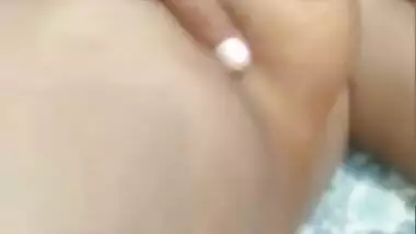 Married Desi XXX wife gets her bald pussy fingered by her husband MMS