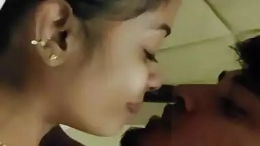 Cute sweet girl with his boyfriend talking & smooth romantic sex with blowjob mms