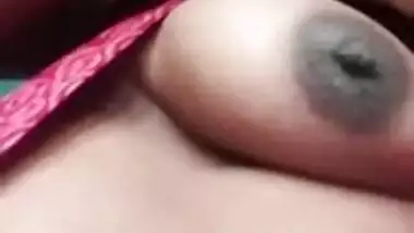 Hubby is on a work trip and often calls the Desi to see her boobs