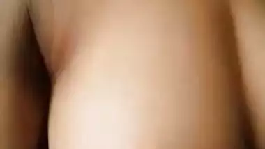 Desi man coaxes GF to film video in which she play with own XXX tits