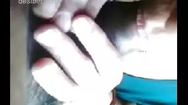 Tamil guy making his wife suck dick and rub his tool on her nipple!