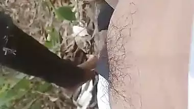 College teacher pussy fucking in jungle viral outdoor sex
