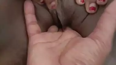 Me horny enjoying while he is fingering my pregnant pussy
