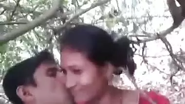 Desi Bhabhi in red sari takes Devar 's XXX boner in hand and jerks off