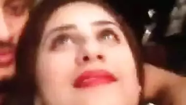 Sexy blue film of a horny young couple having fun in a hotel room