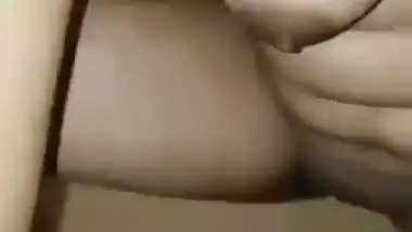 Mallu girlfriend pushing dick inside tight vaginal hole