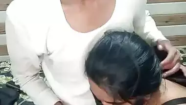 Masked housewife blowjob to husband and romance