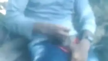 Desi provokes XXX sex with guy in nature that becomes MMS in India