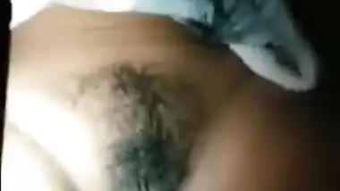 Indian man thinks wife won't find out he touches pussy in the night