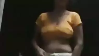 Woman forgets about morality and performs sex striptease on camera
