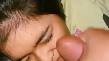 Brother drops his cumload on his 18 year old sister’s face
