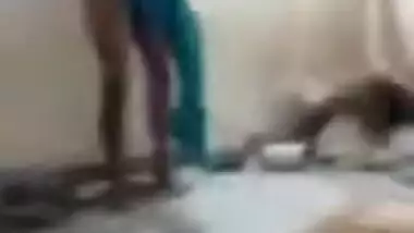 Horny college students use mature Desi whore's XXX cunt in turns