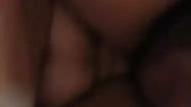 Indian aunty with mole on face closes eyes and enjoying XXX