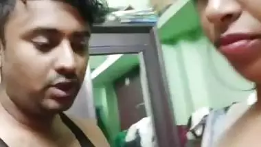 Big boobs new wife romance and boob feeding viral MMS