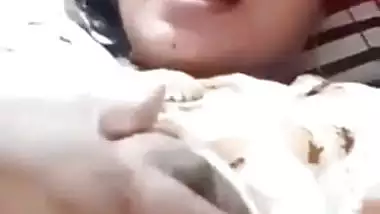 Lecherous Bangladeshi wife reveals her Desi XXX tits on video call