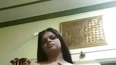 Hungry for hubby's cock Desi nympho records XXX video posing nude