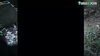 Mature aunty caught fucking with local guy outdoor In jungle, desi xxx mms