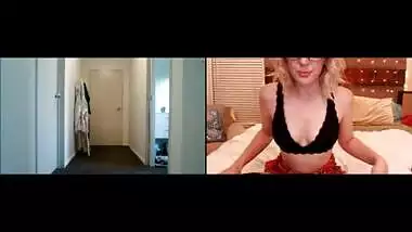 American model films sissy for Twitter