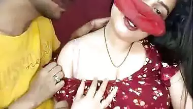 Young boy drinking breast milk with aunty boob sucking
