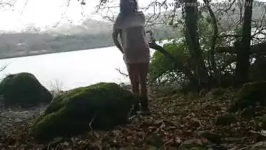 Shameless indian hottie has risky sex in public by the lake while strangers watch desi chudai POV Indian