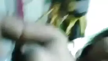 Unsatisfied village wife fingering pussy in horniness